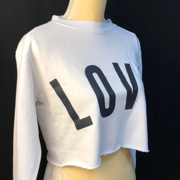 New Style!!! Love Crop Top Sweater Soft And Comfy - Picture 4 of 6